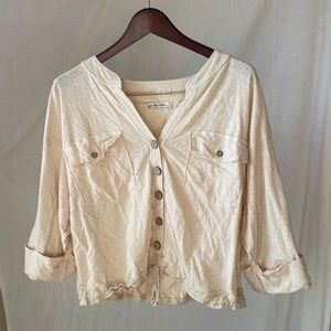 Cream colored blouse from We The Free by Free People